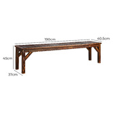 Living Fusion Lilia Fir Wood Garden Bench