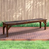 Living Fusion Lilia Fir Wood Garden Bench