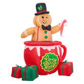 Living Fusion Nea Gingerbread Man LED Inflatable Christmas Decoration