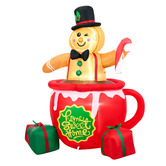 Living Fusion Nea Gingerbread Man LED Inflatable Christmas Decoration