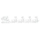 Living Fusion Elijah Santa with Reindeers LED Christmas Light Display