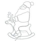Living Fusion Polly Rocking Reindeer LED Christmas Light Display