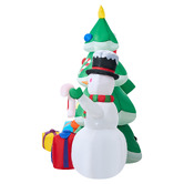 Living Fusion Joe Santa &amp; Snowman LED Inflatable Christmas Decoration