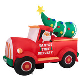 Living Fusion Meteo Santa's Truck LED Inflatable Christmas Decoration