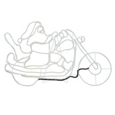 Living Fusion Yule Santa on Motorbike LED Christmas Light Display