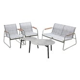 Living Fusion 4 Seater Light Grey Lina Outdoor Lounge Set
