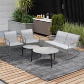 Living Fusion 4 Seater Light Grey Lina Outdoor Lounge Set