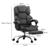 Living Fusion Kylian Executive Chair with Footrest