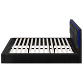 Living Fusion Ceri Faux Leather Gas Lift Storage Bed with LED