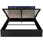 Living Fusion Ceri Faux Leather Gas Lift Storage Bed with LED