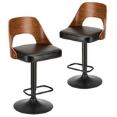 Living Fusion Darby Faux Leather Adjustable Bar Stools