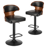 Living Fusion Braylon Faux Leather Adjustable Bar Stools