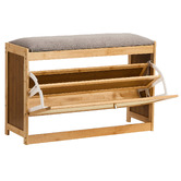 Living Fusion 70cm Reine Bamboo Shoe Storage Bench
