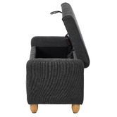 Living Fusion Corwin Linen-Look Storage Ottoman Bench