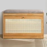 Living Fusion 70cm Reine Bamboo Shoe Storage Bench