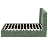 Living Fusion Green Meier Chenille Gas Lift Storage Bed