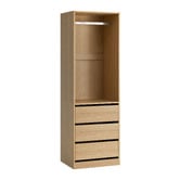 Living Fusion Natural Cassandra 3 Drawer Wardrobe