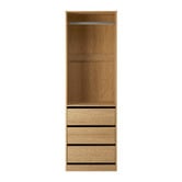 Living Fusion Natural Cassandra 3 Drawer Wardrobe