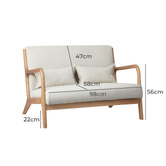 Living Fusion Adeare 2 Seater Upholstered Sofa