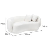 Living Fusion Millie 3 Seater Rounded Teddy Sofa