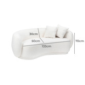 Living Fusion Millie 3 Seater Rounded Teddy Sofa