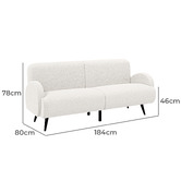 Living Fusion Kian 3 Seater Boucle Sofa