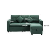 Living Fusion Kiva 3 Seater Sofa &amp; Ottoman Set