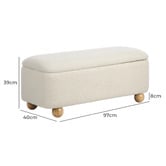 Living Fusion Ruan Teddy Storage Ottoman Bench