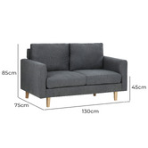 Living Fusion Vanessa 2 Seater Sofa