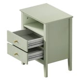 Living Fusion Andes 2 Drawer &amp; Shelf Bedside Table