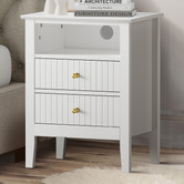 Living Fusion Andes 2 Drawer &amp; Shelf Bedside Table