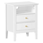 Living Fusion Andes 2 Drawer &amp; Shelf Bedside Table