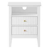 Living Fusion Andes 2 Drawer &amp; Shelf Bedside Table