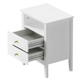 Living Fusion Andes 2 Drawer &amp; Shelf Bedside Table