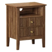 Living Fusion Andes 2 Drawer &amp; Shelf Bedside Table