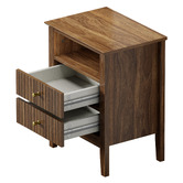 Living Fusion Andes 2 Drawer &amp; Shelf Bedside Table