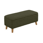 Living Fusion Robin Eucalyptus Wood Storage Ottoman Bench