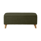 Living Fusion Robin Eucalyptus Wood Storage Ottoman Bench