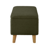 Living Fusion Robin Eucalyptus Wood Storage Ottoman Bench