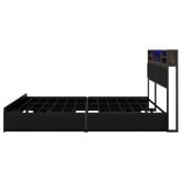Living Fusion Aly Faux Leather Bed with LED &amp; Drawers