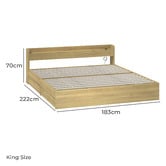 Living Fusion Natural Cassandra Bed with USB Port &amp; Drawers