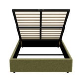 Living Fusion Green Seraphine Sherpa Gas Lift Storage Bed Base