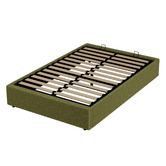 Living Fusion Green Seraphine Sherpa Gas Lift Storage Bed Base