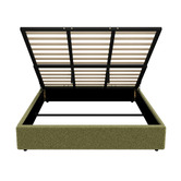 Living Fusion Green Seraphine Sherpa Gas Lift Storage Bed Base