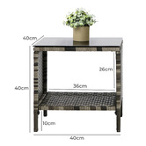 Living Fusion 2 Seater Niall PE Rattan Outdoor Lounge Set