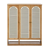 Living Fusion Vanya 3 Door Bamboo Shoe Cabinet