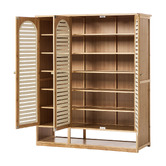 Living Fusion Vanya 3 Door Bamboo Shoe Cabinet