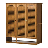 Living Fusion Vanya 3 Door Bamboo Shoe Cabinet