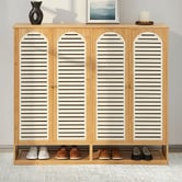 Living Fusion Vanya 4 Door Bamboo Shoe Cabinet
