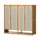 Living Fusion Vanya 4 Door Bamboo Shoe Cabinet